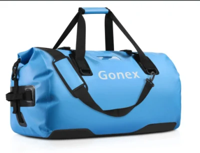 Borsone da viaggio impermeabile extra large da 40 l, 60 l, 80 l, borsone da viaggio resistente, con cinghie e manici resistenti per kayak, canottaggio, rafting, pesca all'aperto